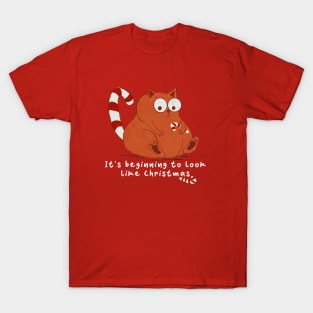 Candy Christmas Cat T-Shirt